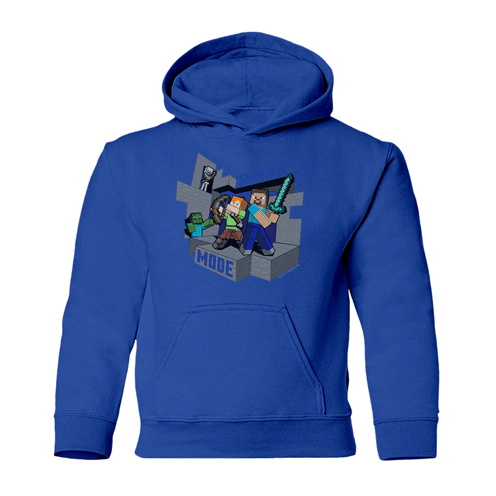 Minecraft Survival Mode Kids Pullover Hoodie - Image 2