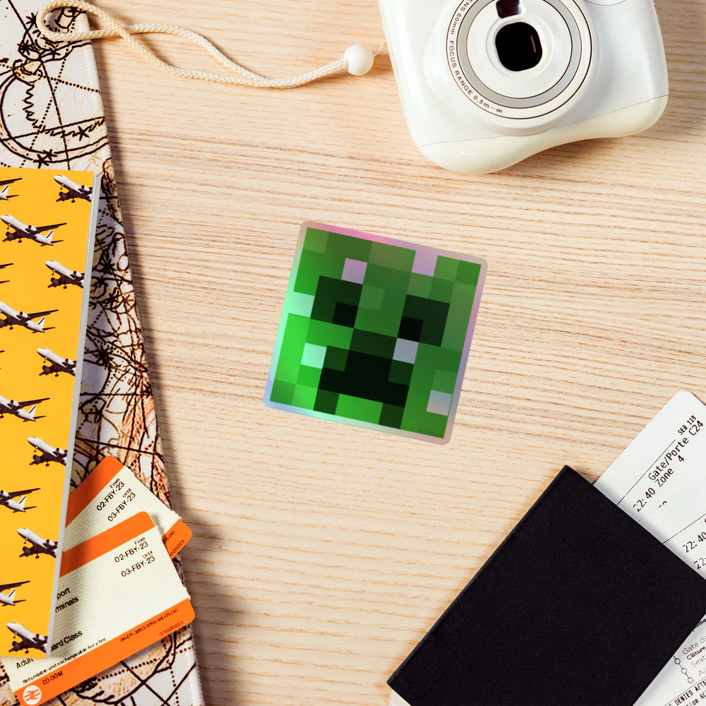 Minecraft Creeper Holographic Sticker - Image 10