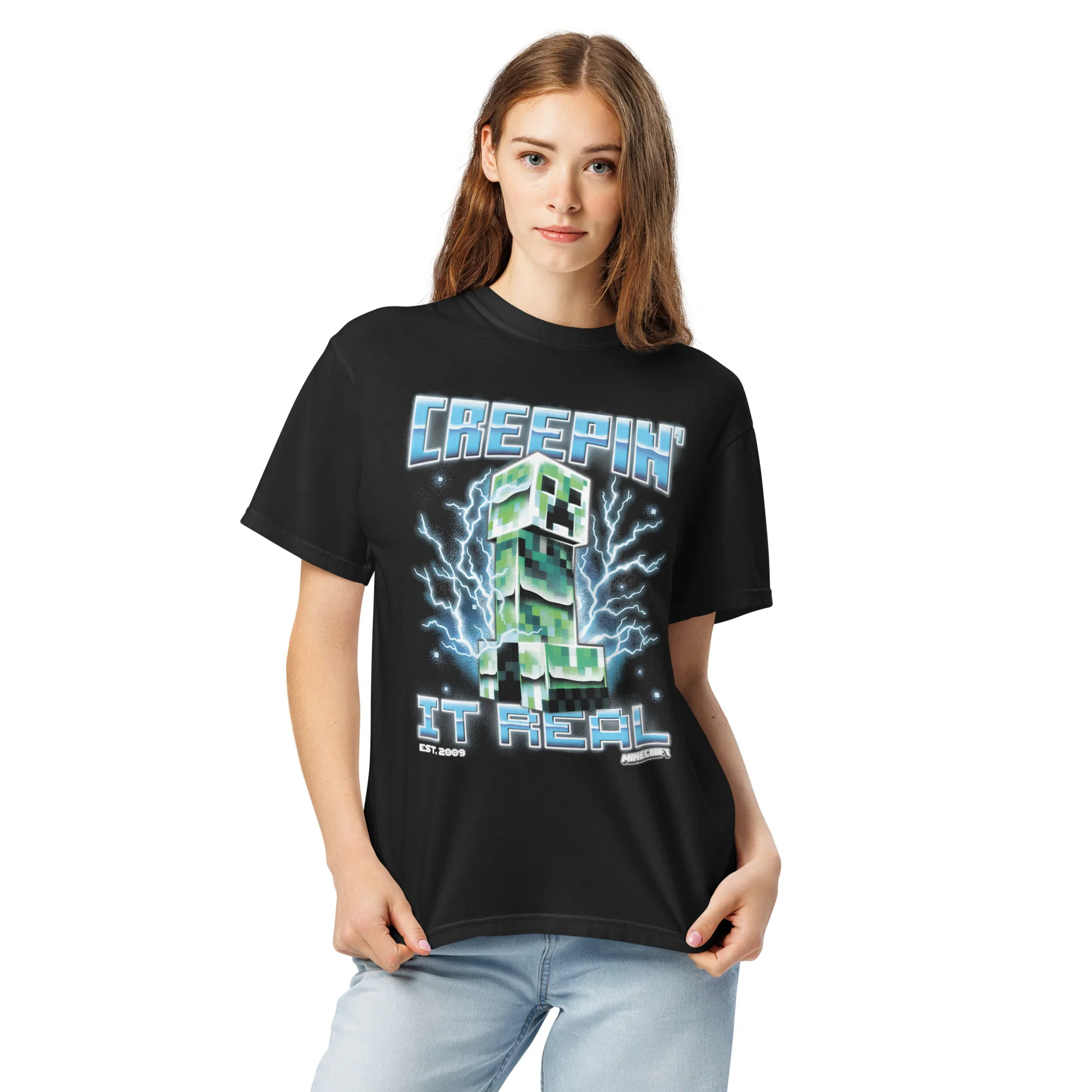 Minecraft T-Shirt Creepin' It Real Comfort Colors - Image 2